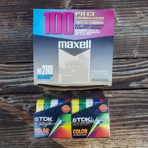 TDK Floppy Disks (New) & Maxwell Floppy Disks (Opened)
